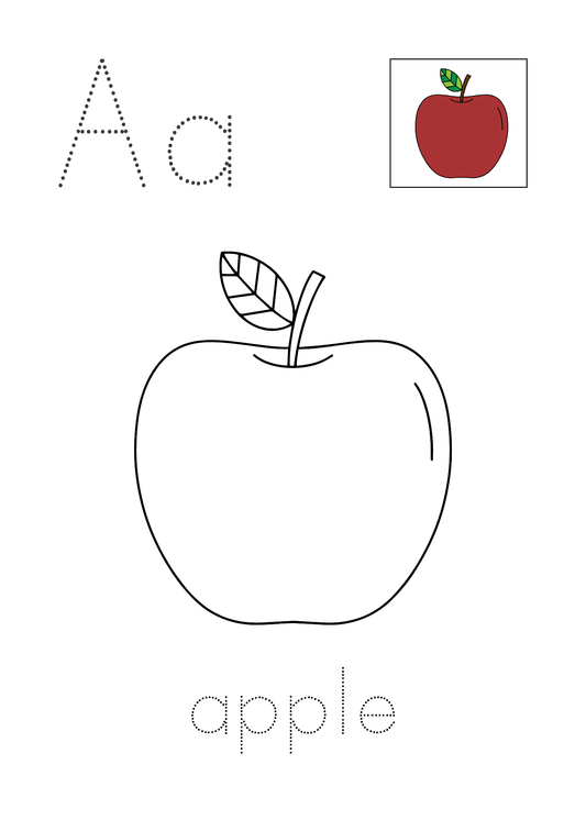 Alphabet Tracing & Coloring Booklet for Preschool Kids