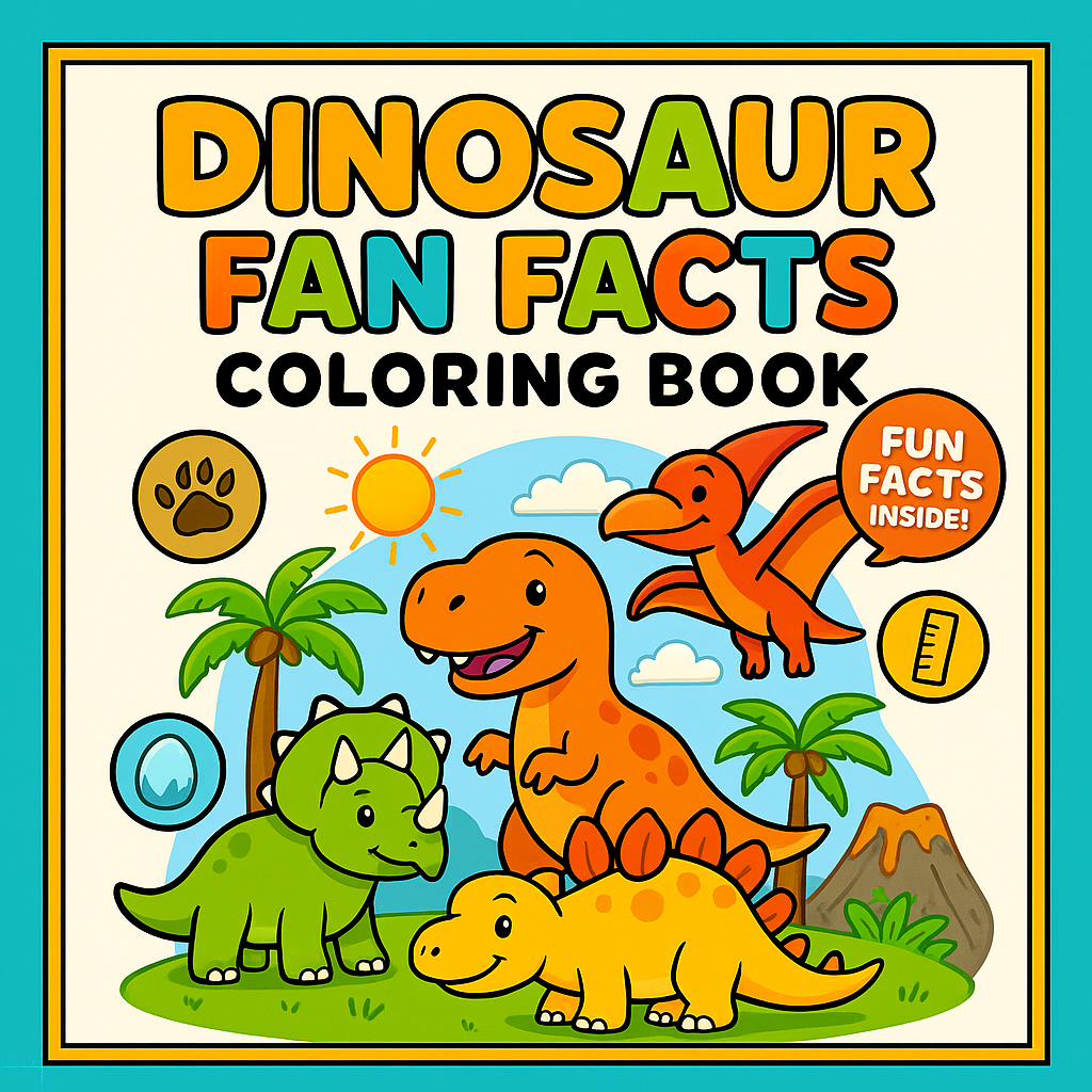 Dinosaur Fun Facts Coloring Book [30 Pages]