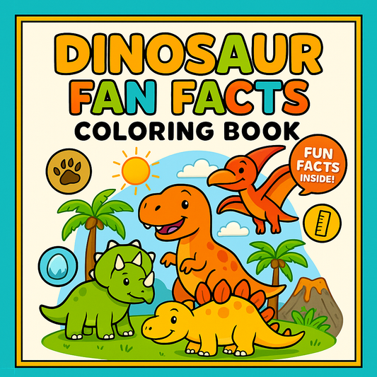 Dinosaur Fun Facts Coloring Book [30 Pages]