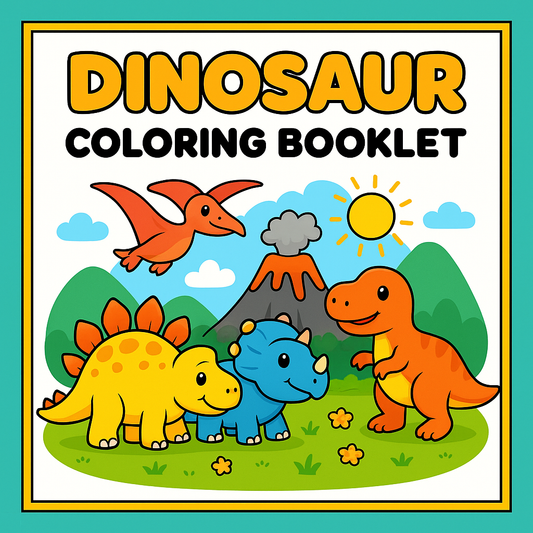 Dinosaur Coloring Booklet [19 Pages]