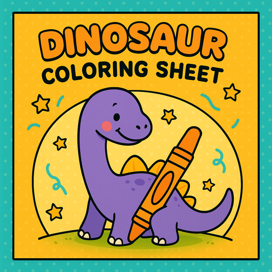 Dinosaur Coloring Sheet [1 Page]